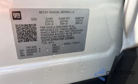 2022 Cadillac Xt4 Sport из США, поврежденный, VIN 1GYFZFR47NF100801